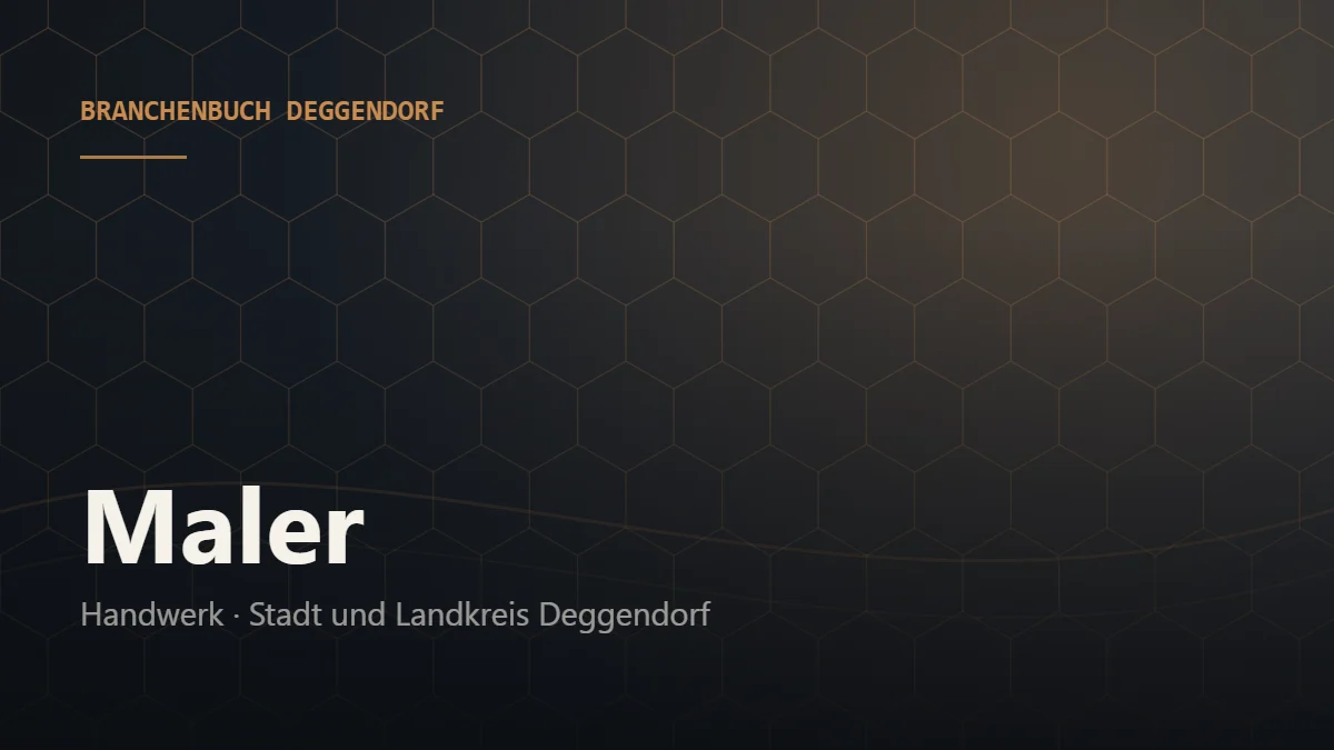 Maler Deggendorf – Branchenbuch Deggendorf von BavariaConnect: Maler in Stadt und Landkreis Deggendorf finden