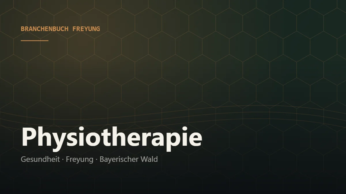 Physiotherapie Freyung – Branchenbuch Freyung von BavariaConnect: Physiotherapie in Freyung und Umgebung finden