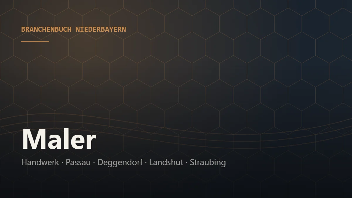 Maler Niederbayern – Branchenbuch Niederbayern von BavariaConnect: Maler in Passau, Deggendorf, Landshut, Straubing und Umgebung finden