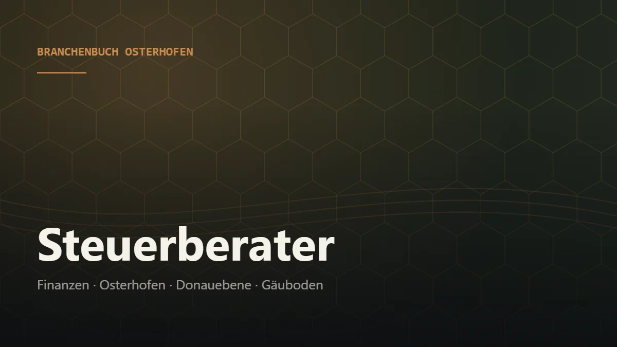 Steuerberater Osterhofen – Branchenbuch Osterhofen von BavariaConnect: Steuerberater in Osterhofen und Umgebung finden
