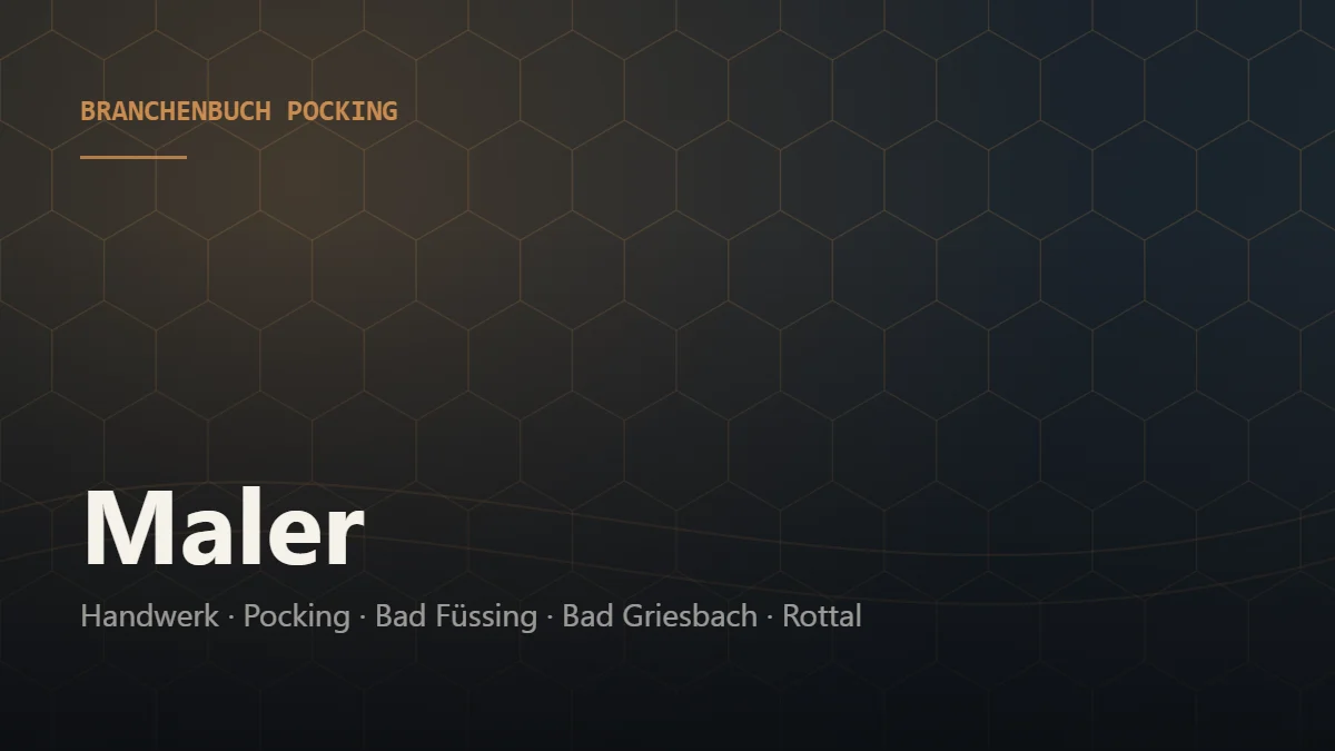 Maler Pocking – Branchenbuch Pocking von BavariaConnect: Maler in Pocking und Umgebung finden