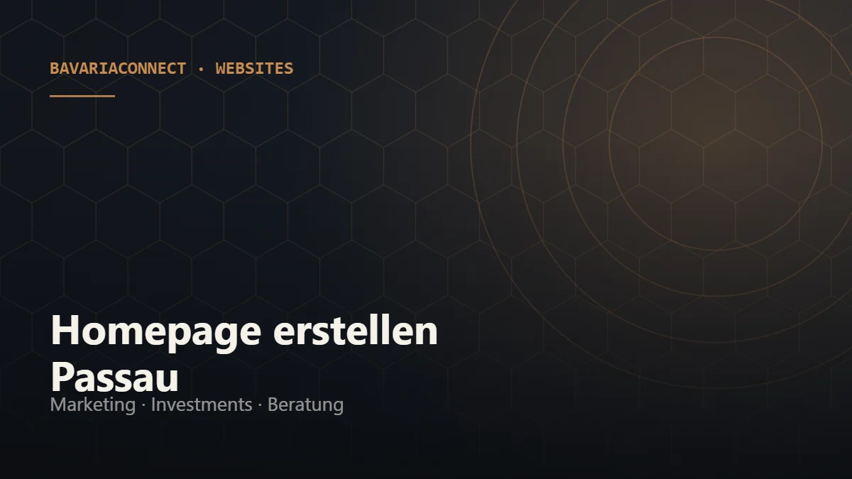Homepage erstellen Passau – Ablauf von Konzept über Gestaltung bis zum Start der Website