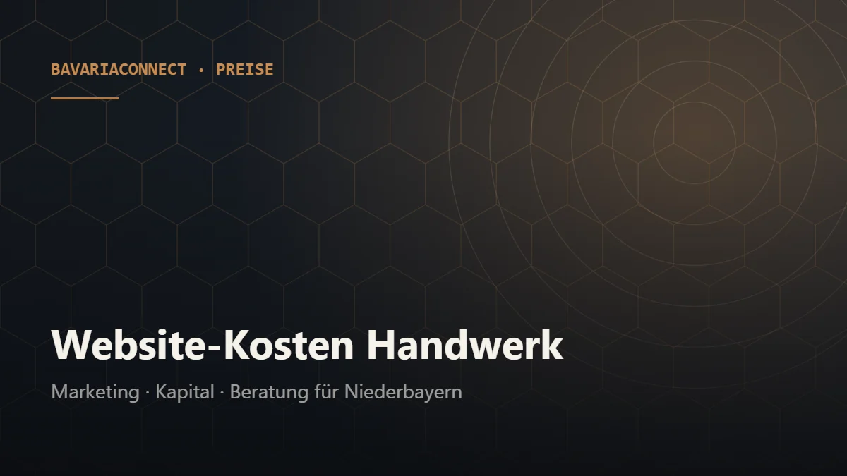 Website Kosten Handwerker – Preisübersicht und Leistungen für Handwerksbetriebe von BavariaConnect